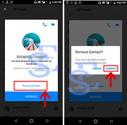 how to remove from messenger friends list