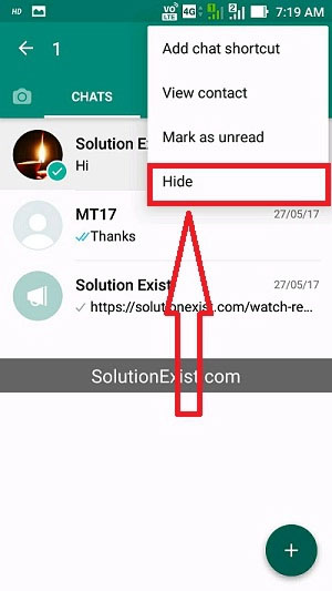 Hide Whatsapp Chat Without Archive Without Any App 7883