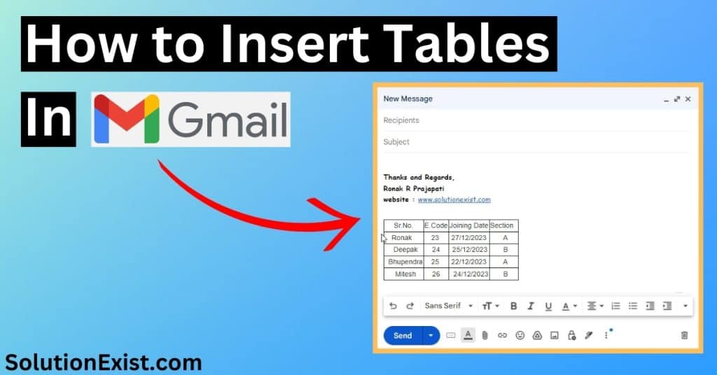 How To Insert Tables In Gmail Emails (2 Ways)